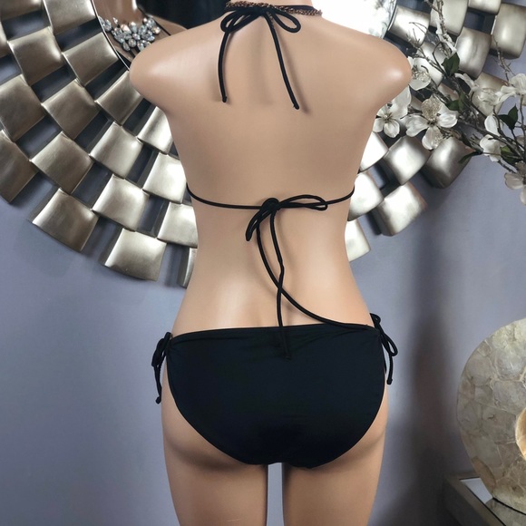 Black String Tie Bikini 👙 - Picture 6 of 8